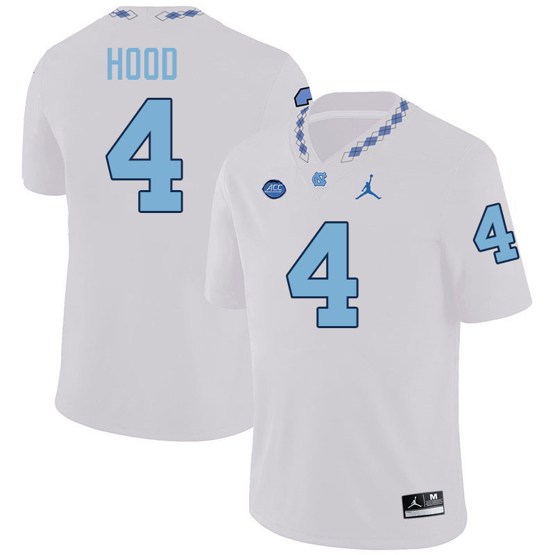 #4 Caleb Hood North Carolina Tar Heels Jerseys,Apparels,Uniforms Stitched-White